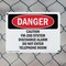 Signmission Caution FM-200 System Discharge Alarm Do Danger Sign, Plastic, 10in W x 7in L, 2PK OS-2PACK-DS-P-710-L-2280 - alternate 5